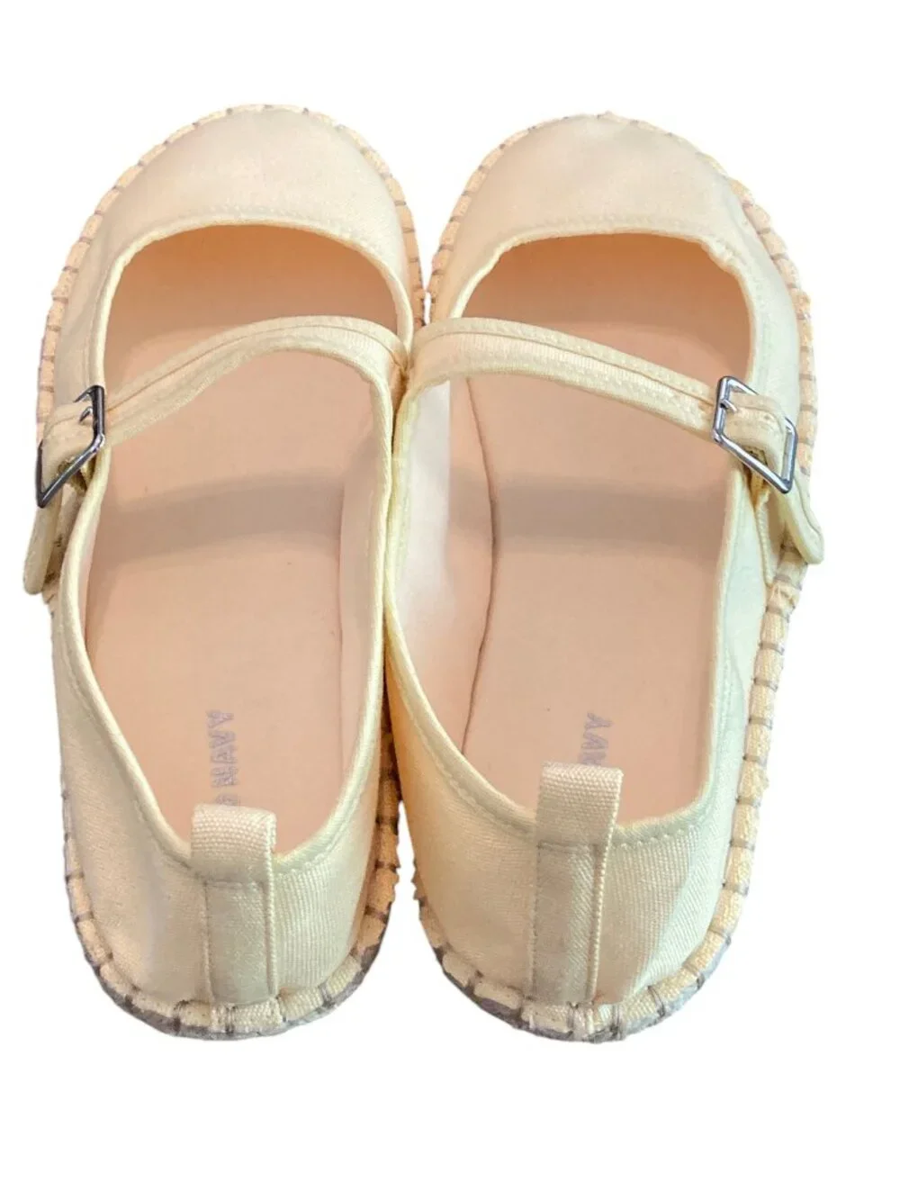 NEW! Women's OLD NAVY Buckle Mary Jane Espadrille Flats Shoes YELLOW Size 9 1/2